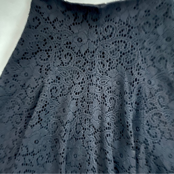 ANTHROPOLOGIE ISDA & CO KNIT LACE CROCHET FULL BLACK CIRCLE MIDI SKIRT. Sz 4 - Picture 3 of 12